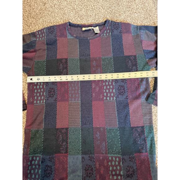 Pasta Sweater Womens M Multicolor Striped Aztec Southwestern Colorful Ramie Knit - Picture 4 of 5